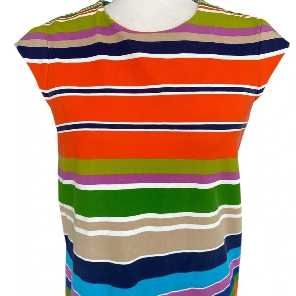 Kate Spade Womens Striped Fitted Sheath Dress